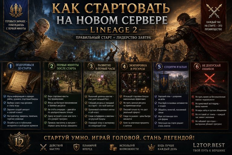 Как стартовать на новом сервере Lineage 2